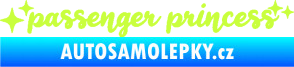 Samolepka Passenger Princess 002 nápis s hvězdičkami limetová
