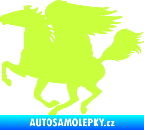 Samolepka Pegas 001 levá okřídlený kůň limetová