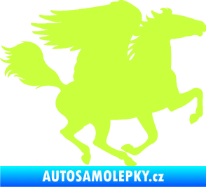 Samolepka Pegas 001 pravá okřídlený kůň limetová