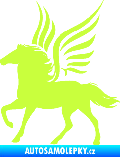 Samolepka Pegas 002 levá okřídlený kůň limetová