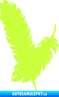 Samolepka Peříčka 002 levá limetová
