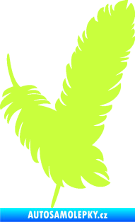 Samolepka Peříčka 002 pravá limetová