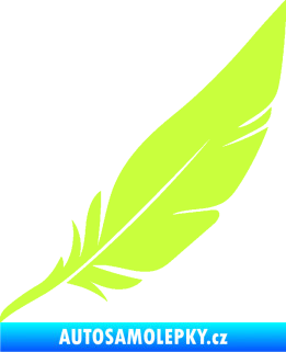 Samolepka Peříčko 004 pravá limetová