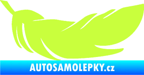 Samolepka Peříčko 007 pravá limetová