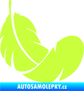 Samolepka Peříčko 008 pravá limetová