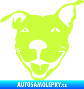 Samolepka Pes 072 levá Pitbull limetová