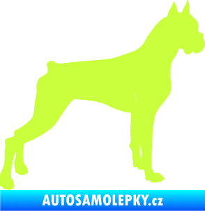Samolepka Pes 087 pravá Boxer limetová