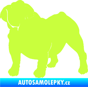 Samolepka Pes 089 levá Buldok limetová