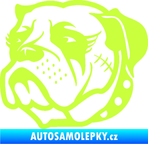Samolepka Pes 097 levá Buldok limetová
