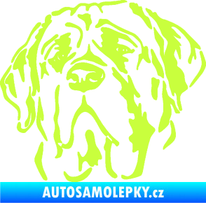 Samolepka Pes 125 levá anglický mastif limetová