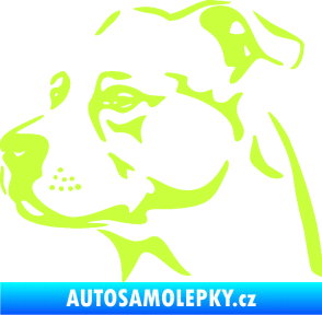 Samolepka Pes 134 levá Stafordširský bulteriér limetová