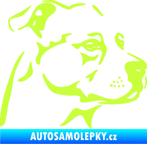 Samolepka Pes 134 pravá Stafordširský bulteriér limetová