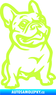 Samolepka Pes 139 pravá francouzský buldoček limetová