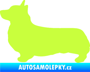 Samolepka Pes 164 levá Welsh Corgi Pembroke limetová