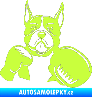 Samolepka Pes 183 pravá boxer limetová