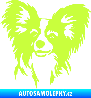 Samolepka Pes 190 levá Papillon limetová