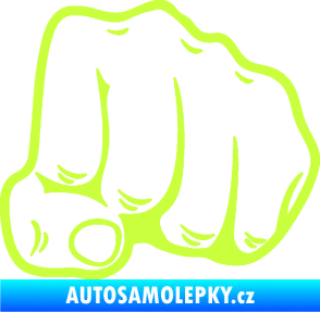 Samolepka Pěst 003 pravá limetová
