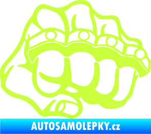 Samolepka Pěst boxer pravá limetová