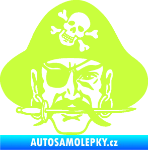 Samolepka Pirát 002 pravá limetová
