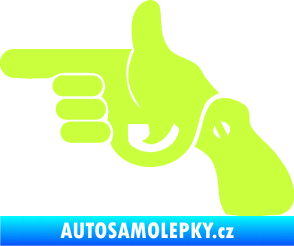 Samolepka Pistole 002 levá han gun limetová