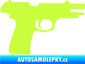Samolepka Pistole 004 pravá limetová