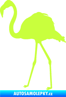 Samolepka Plameňák 002 levá limetová