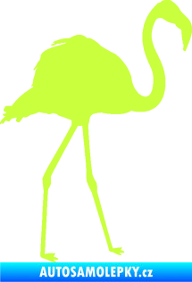 Samolepka Plameňák 002 pravá limetová