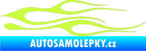 Samolepka Plameny 001 limetová