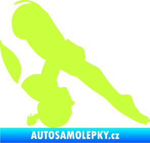 Samolepka Plavkyně 002 levá skok do vody limetová