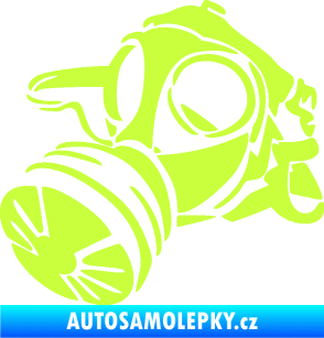 Samolepka Plynová maska levá limetová