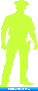 Samolepka Policajt 002 pravá limetová