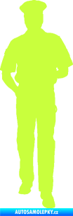 Samolepka Policajt 003 pravá limetová