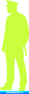 Samolepka Policajt 004 levá limetová