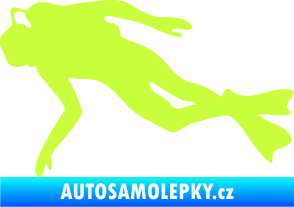 Samolepka Potápěč 002 levá limetová