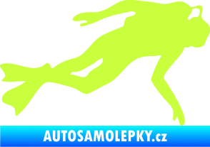 Samolepka Potápěč 002 pravá limetová