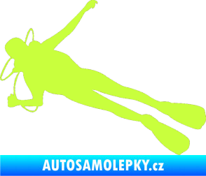 Samolepka Potápěč 004 levá limetová
