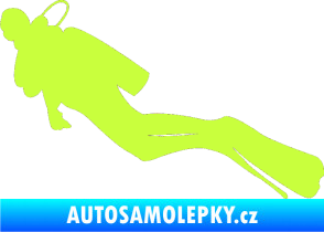 Samolepka Potápěč 005 levá limetová
