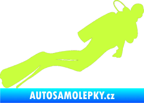 Samolepka Potápěč 005 pravá limetová