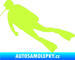 Samolepka Potápěč 006 levá limetová