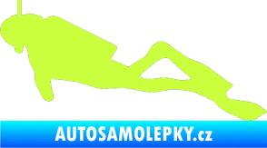 Samolepka Potápěč 009 levá limetová