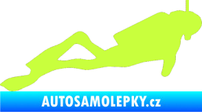 Samolepka Potápěč 009 pravá limetová