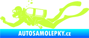 Samolepka Potápěč 011 levá limetová