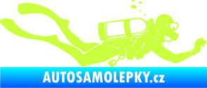 Samolepka Potápěč 011 pravá limetová