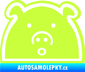 Samolepka Prasátko JDM styl limetová