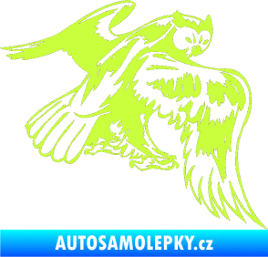 Samolepka Predators 100 pravá sova limetová