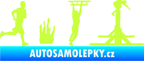 Samolepka Překážkové závody 001 pravá OCR limetová