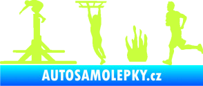 Samolepka Překážkové závody 001 levá OCR limetová