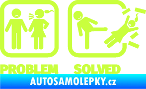 Samolepka Problem? Solved 001 limetová