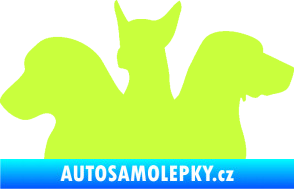Samolepka Psi 001 levá skupinka limetová