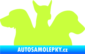 Samolepka Psi 001 pravá skupinka limetová